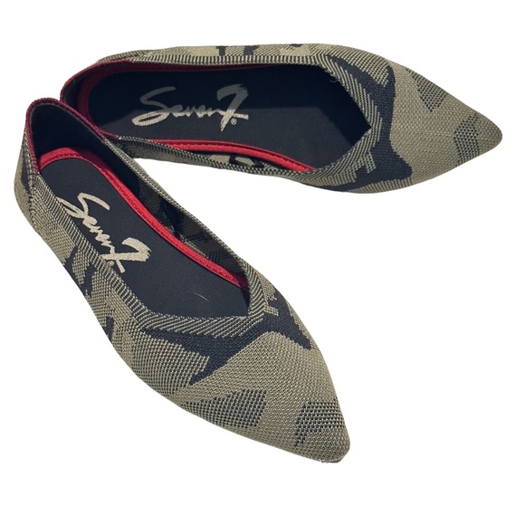 SEVEN 7 ELSA POINT CAMOUFLAGE FLATS SZ 7 - Picture 5 of 5